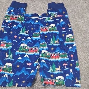 Place Christmas Blue Train Print Pajama Set